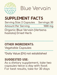 Blue Vervain Capsules herbera Blue Vervain Capsules herbera Capsules