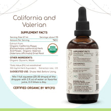 Load image into Gallery viewer, California and Valerian Tincture herbera California and Valerian Tincture herbera Herbal Extract