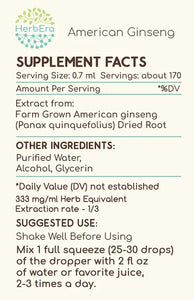 American Ginseng Tincture herbera American Ginseng Tincture herbera Herbal Extract