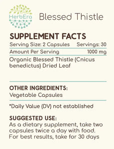 Blessed Thistle Capsules herbera Blessed Thistle Capsules herbera Capsules