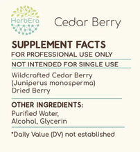 Load image into Gallery viewer, Cedar Berry Tincture herbera Cedar Berry Tincture herbera Herbal Extract