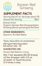 Load image into Gallery viewer, Korean Red Ginseng Tincture herbera Korean Red Ginseng Tincture herbera Herbal Extract