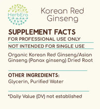 Load image into Gallery viewer, Korean Red Ginseng Tincture herbera Korean Red Ginseng Tincture herbera Herbal Extract