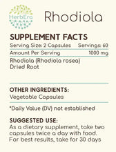 Load image into Gallery viewer, Rhodiola Capsules herbera Rhodiola Capsules herbera Capsules