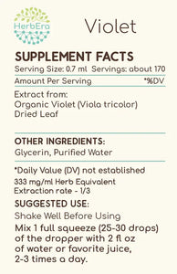 Violet Tincture herbera Violet Tincture herbera Herbal Extract