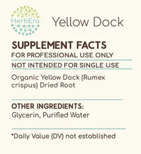 Load image into Gallery viewer, Yellow Dock Tincture herbera Yellow Dock Tincture herbera Herbal Extract