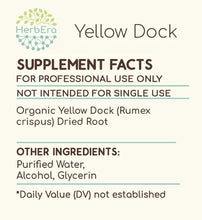 Load image into Gallery viewer, Yellow Dock Tincture herbera Yellow Dock Tincture herbera Herbal Extract